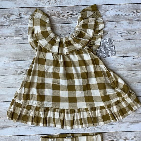 Kate Quinn Gingham Ruffle Pinafore Dress and Bloomers - Picture 3 of 6